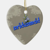 Ornement personnalisable de mariage de demoiselle (Droite)