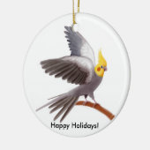 Ornement personnalisable de perroquet de Cockatiel (Gauche)