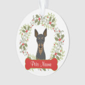 Ornement personnalisable de Pinscher miniature (devant)