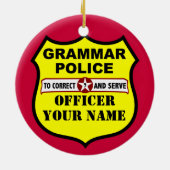 Ornement personnalisable de police de grammaire (Dos)