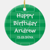 Ornement personnalisable de prix de ballon de foot (Dos)