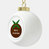 Ornement personnalisable du Pudding de Noël (Droite)