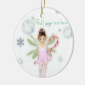 Ornement personnalisable féerique de sucrerie de (Gauche)