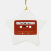 Ornement personnalisable rouge d'enregistreur à (Dos)