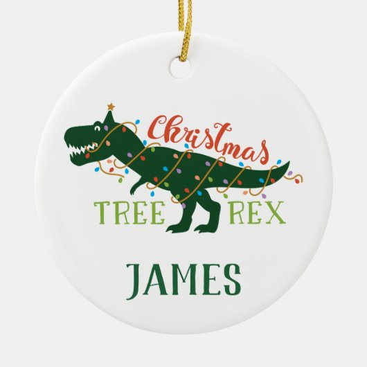 Ornement personnalisé Arbre de Noël-Rex (Devant)