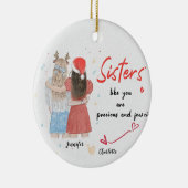 Ornement personnalisé Bestie de décoration de Noël (Droite)