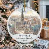 Ornement personnalisé Bruxelles, cadeau Belgique