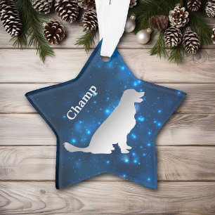 Ornement Personnalisé Chien Star Golden Retriever