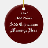 Ornement personnalisé d'amour de bonhomme de neige (Dos)