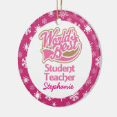 Ornement personnalisé de cadeau de professeur (Gauche)