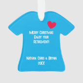 Ornement personnalisé de chemise hawaïenne (dos)