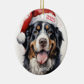 Ornement personnalisé de chien de montagne bernois (Droite)