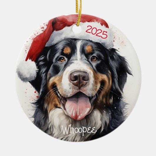 Ornement personnalisé de chien de montagne bernois (Devant)
