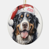Ornement personnalisé de chien de montagne bernois (Gauche)