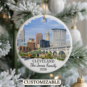 Ornement personnalisé de Cleveland, Ohio sur mesur
