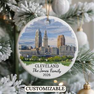 Ornement personnalisé de Cleveland, Ohio sur mesur