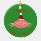 Ornement personnalisé de crabe de Noël (Dos)