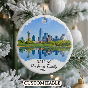 Ornement personnalisé de Dallas, Texas sur mesure