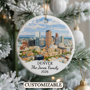 Ornement personnalisé de Denver, Colorado sur mesu