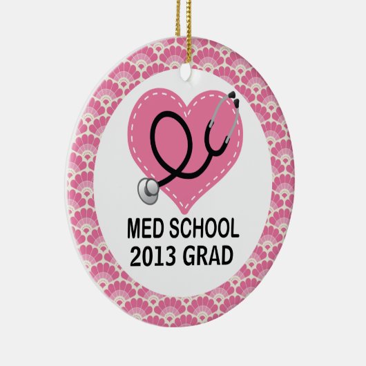 Ornement personnalisé de diplômé d'école de Med (Droite)