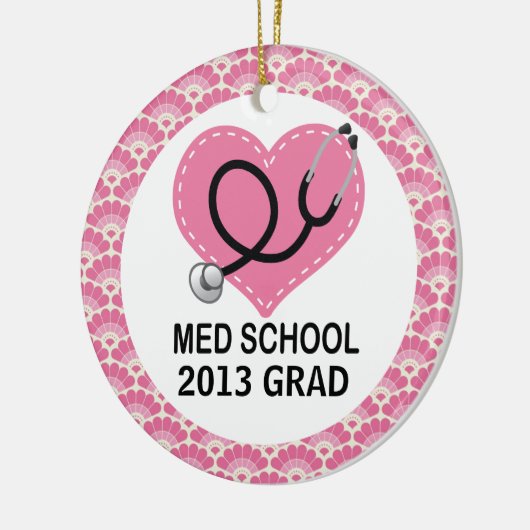 Ornement personnalisé de diplômé d'école de Med (Gauche)