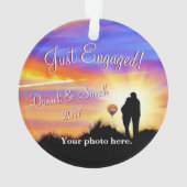 Ornement personnalisé de fiançailles (dos)