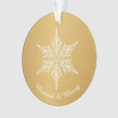 Ornement personnalisé de flocon de neige de photo (devant)