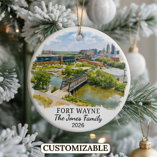 Ornement personnalisé de Fort Wayne, Indiana sur m