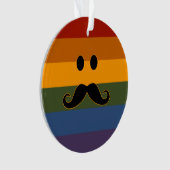 Ornement personnalisé de la Mustache Pride (devant)