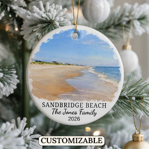 Ornement personnalisé de la plage de Sandbridge, d
