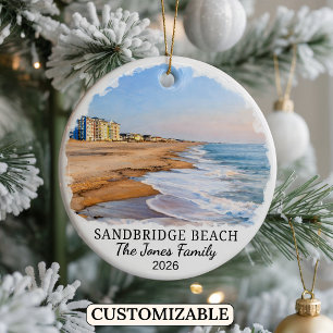 Ornement personnalisé de la plage de Sandbridge, d