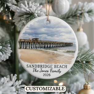 Ornement personnalisé de la plage de Sandbridge, d