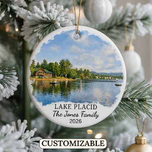 Ornement personnalisé de Lake Placid, sur mesure N