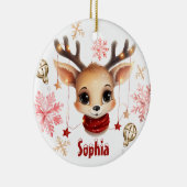 Ornement personnalisé de l'arbre de Reindeer (Droite)