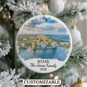 Ornement personnalisé de Miami, Floride sur mesure
