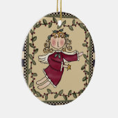 Ornement personnalisé de Noël d'ange (Droite)