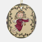 Ornement personnalisé de Noël d'ange (Gauche)