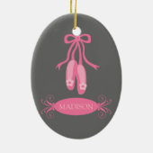 Ornement personnalisé de Noël de ballerine (Dos)