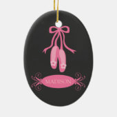 Ornement personnalisé de Noël de ballerine (Dos)