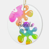 Ornement personnalisé de Noël de boue (Gauche)