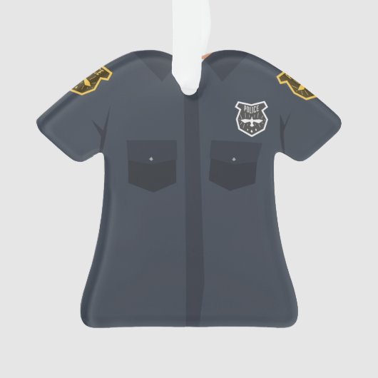 Ornement personnalisé de Noël de policier (devant)