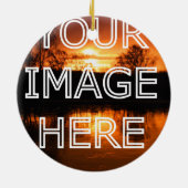 Ornement personnalisé de Noël de Robin de photo (Dos)