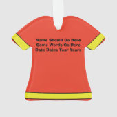 Ornement personnalisé de Noël de sapeur-pompier de (dos)