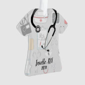 Ornement personnalisé de Noël d'infirmière (devant)