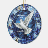 Ornement personnalisé de Noël Dove (Gauche)