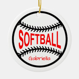 Ornement personnalisé de Noël du base-ball