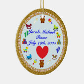 Ornement personnalisé de Noël du petit-fils (Droite)