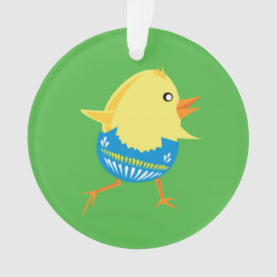 Ornement personnalisé de Pâques Chick