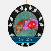 Ornement personnalisé de photo de chien de (Gauche)