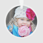 Ornement personnalisé de photo de pingouin (dos)